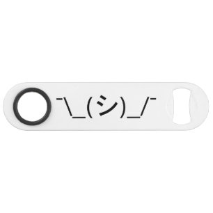 Oops Shrug Emoticon Ø\_(シ_/ Japanisch Kaomoji Speed Flaschenöffner