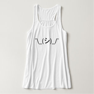 Oops Shrug Emoticon Ø\_(シ_/ Japanisch Kaomoji Tank Top