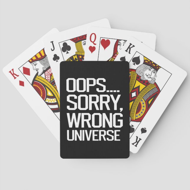Oops, Sorry - Falsches Universum Spielkarten (Rückseite)