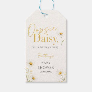 Oopsie Daisy Baby Shower Minimalistisch Geschenkanhänger