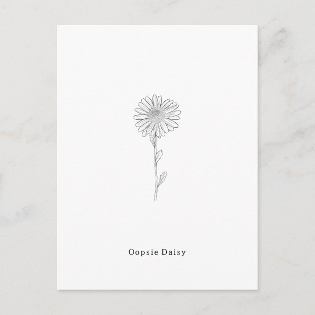 Oopsie Daisy I'm Sorry Apology Apologize Postkarte (Vorderseite)
