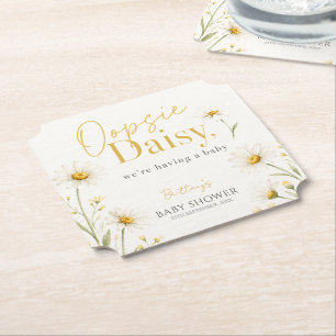 Oopsie Daisy Minimalistische Wasserfarbe Babyparty Untersetzer
