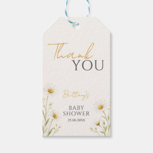 Oopsie Daisy Wildflower Baby Shower Dankeschön Geschenkanhänger