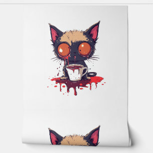 Oopsie Meow - Sad Kawaii Cat Coffee Lover Tapete