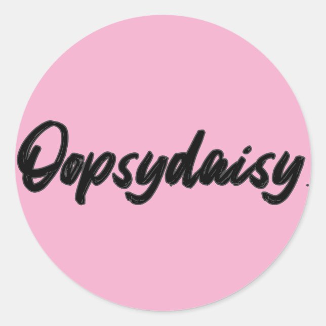 Oopsydaisy-Aufkleber Runder Aufkleber (Vorderseite)