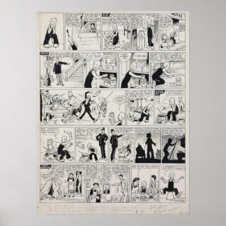 Oor Wullie 1952 Impression de dessin signé et anno