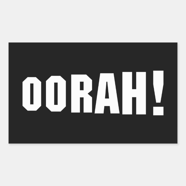 OORAH! RECHTECKIGER AUFKLEBER (Vorderseite)