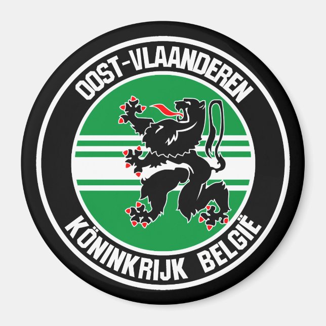 Oost-Vlaanderen RundEmblem Magnet (Vorne)