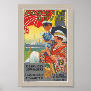 Oostende Dover Vintage Poster 1920