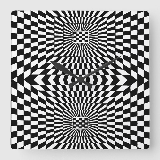OP - Art #11 bei Emporio Moffa Quadratische Wanduhr (Vorderseite)