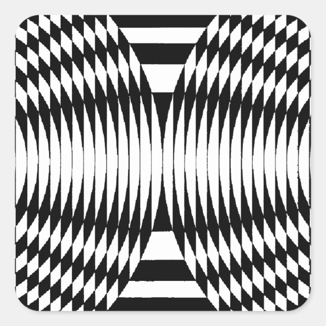OP - Art #5 in Emporio Moffa Quadratischer Aufkleber (Vorderseite)