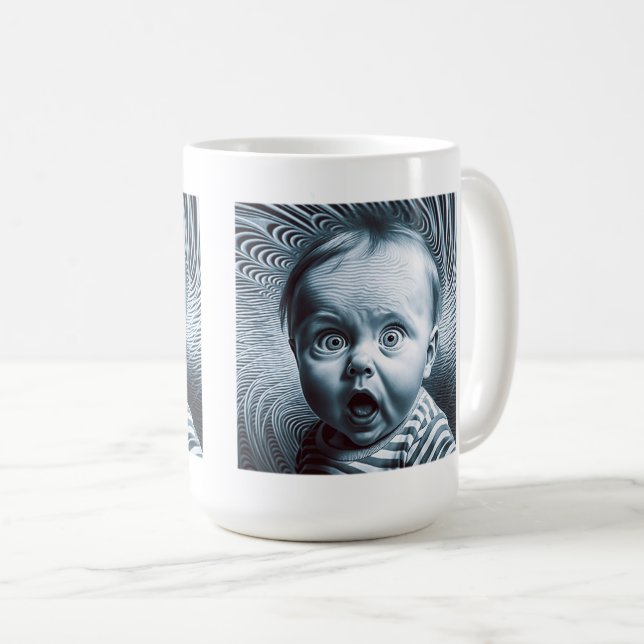 Op Art Baby Classic Tasse, 15 oz Kaffeetasse (VorderseiteRechts)