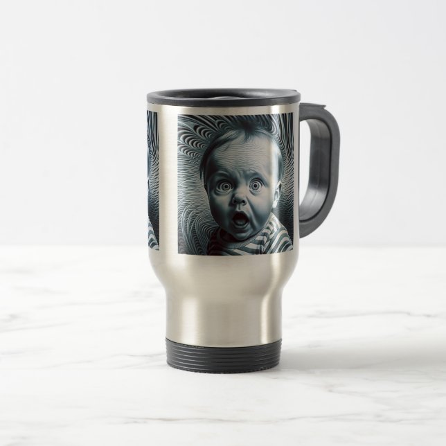 Op Art Baby Travel/Pendler Tasse, 15 oz Reisebecher (VorderseiteRechts)
