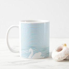 OP Art Blue Swan Drift Tasse