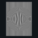 Op Art Bulding Vertikale Streifen Schwarz-Weiß Poster<br><div class="desc">Op Art Bulding Vertikale Streifen Schwarz-Weiß</div>