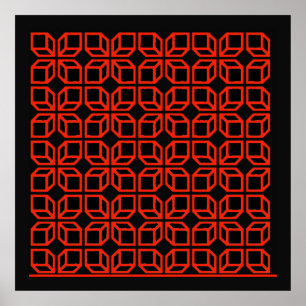 "Op-Art géométrique Poster