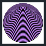 Op Art konzentrierte Kreise Violett über Schwarz Poster<br><div class="desc">Op Art konzentrierte Kreise Violett über Schwarz</div>