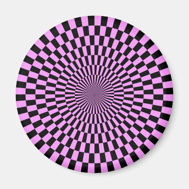 Op Art - Light Violet and Black Magnet (Vorne)