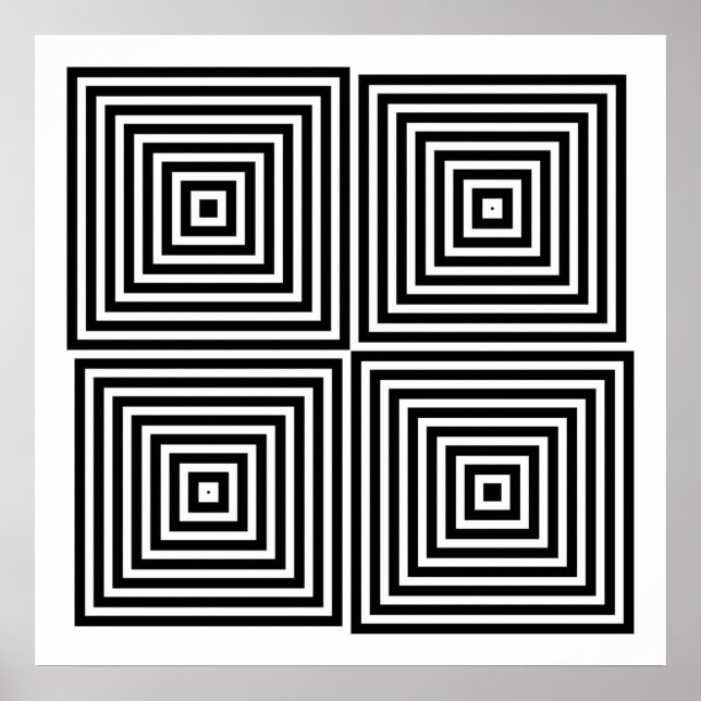 Op Art Only Symmetrical Shapes 08 Poster (Vorne)