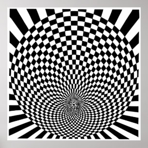 Op Art, optical illusion Poster