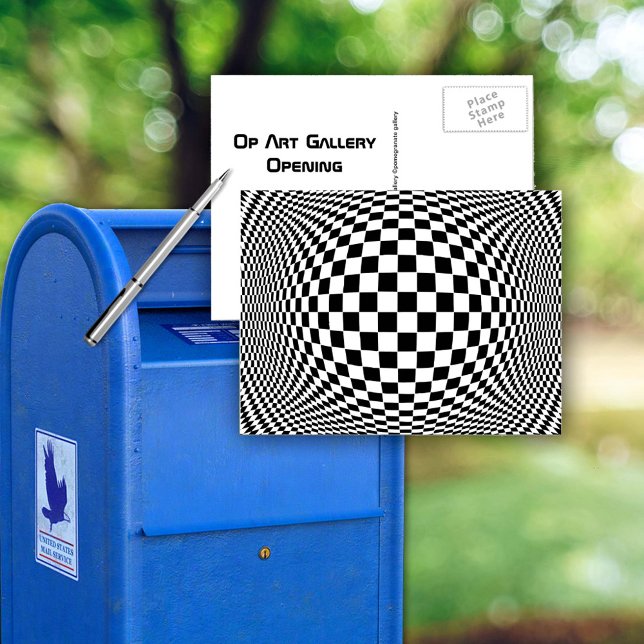 Op Art Postkarte (Op Art Custom Postcard)