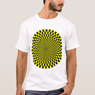 Op-Art-Rad - Gelb und Schwarz T-Shirt