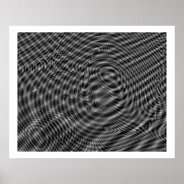 Op Art Random Moire Waves 01 Poster (Vorne)