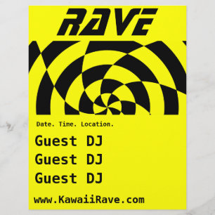 Op Art Rave Benutzerdefiniertes Flugblatt Flyer