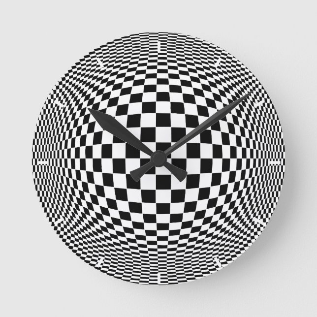 Op Art Runde Wanduhr (Vorderseite)