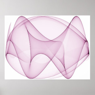 Op Art Sinuskurven Zwei Lila Poster