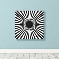 Op Art Sunburgh - Abstraktes Schwarz-Weiß-Poster