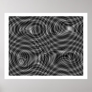 Op Art Zufällige Moiré-Wellen 01 Nahtlos Poster