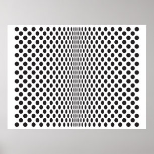 Op Dots B&W Poster
