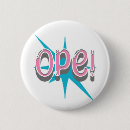 Op, Funny Midwest Slang | Retro Rosa und Blau Button