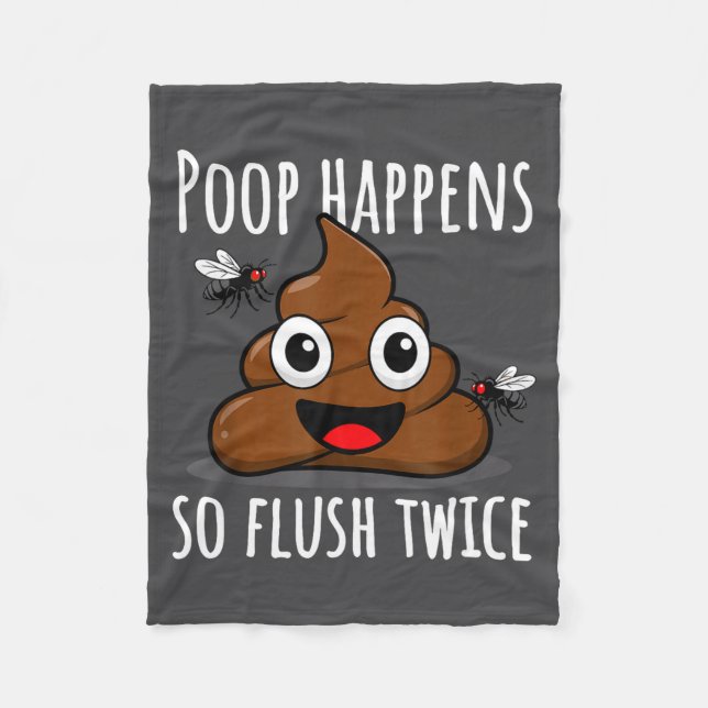 Op Happens So Fluwice Funny Toilet Humor  Fleecedecke (Vorderseite)