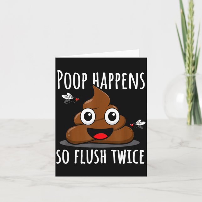 Op Happens So Fluwice Funny Toilet Humor  Karte (Vorderseite)