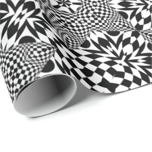 OP-Kunst Prix Madhi Schwarzweiss Geschenkpapier