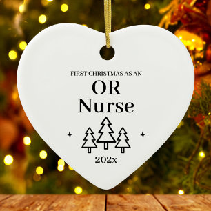 OP-Pflegekraft erstes Weihnachten Pflege Keramik Ornament