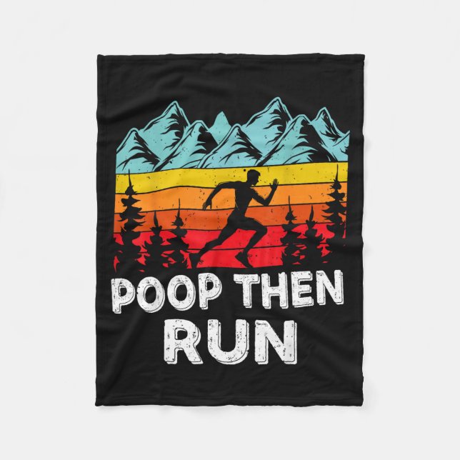 Op Then Run Funny Running Quotes For Marathon Runn Fleecedecke (Vorderseite)