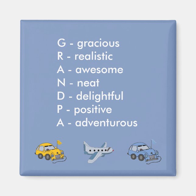 Opa Akrostichon Magnet (Vorne)
