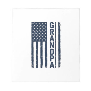 Opa Amerikanische Flagge Abgenutzt Patriotisches D Notizblock