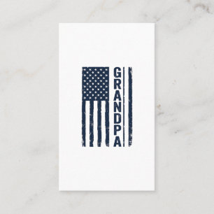 Opa Amerikanische Flagge Abgenutzt Patriotisches D Visitenkarte