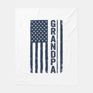 Opa Amerikanische Flagge Distressed Patriotisches  Fleecedecke