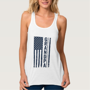 Opa Amerikanische Flagge Distressed Patriotisches Tank Top