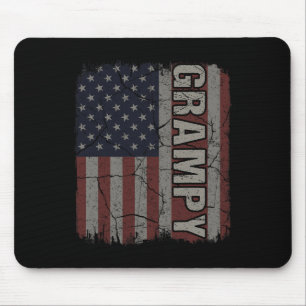 Opa Amerikanische Flagge Vintage Vatertag 4. Juli Mousepad
