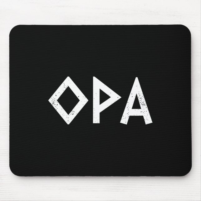 Opa Ancient Griechischer Stolz Fahne Griechischer  Mousepad (Vorne)