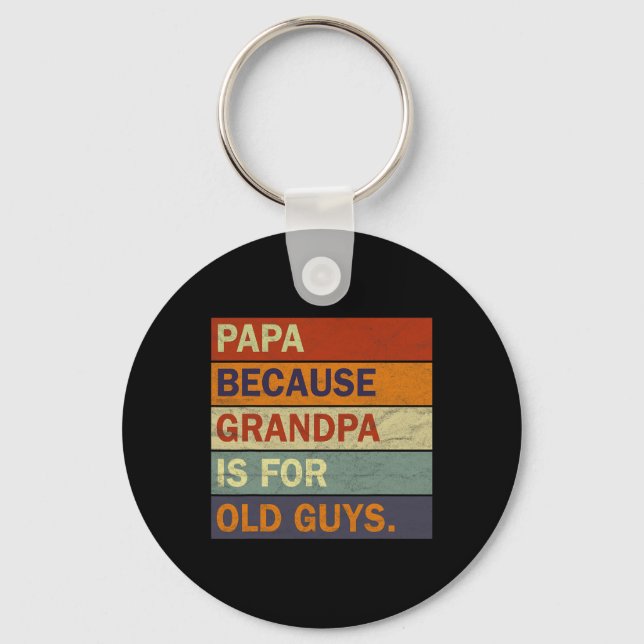 Opa Art for Men Großvater Papa Paradies Vater Schlüsselanhänger (Vorderseite)