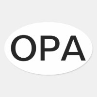 OPA-Aufkleber