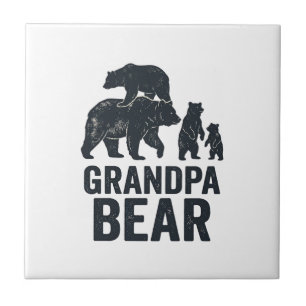 Opa Bär Vintage Gravur Familie Bär Shirt D Fliese