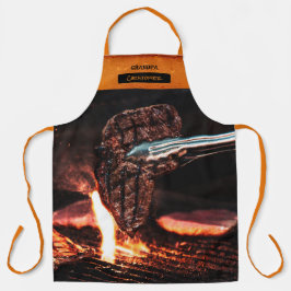 Opa Barbeque Foto & Name All-over-Print-Schürze Schürze